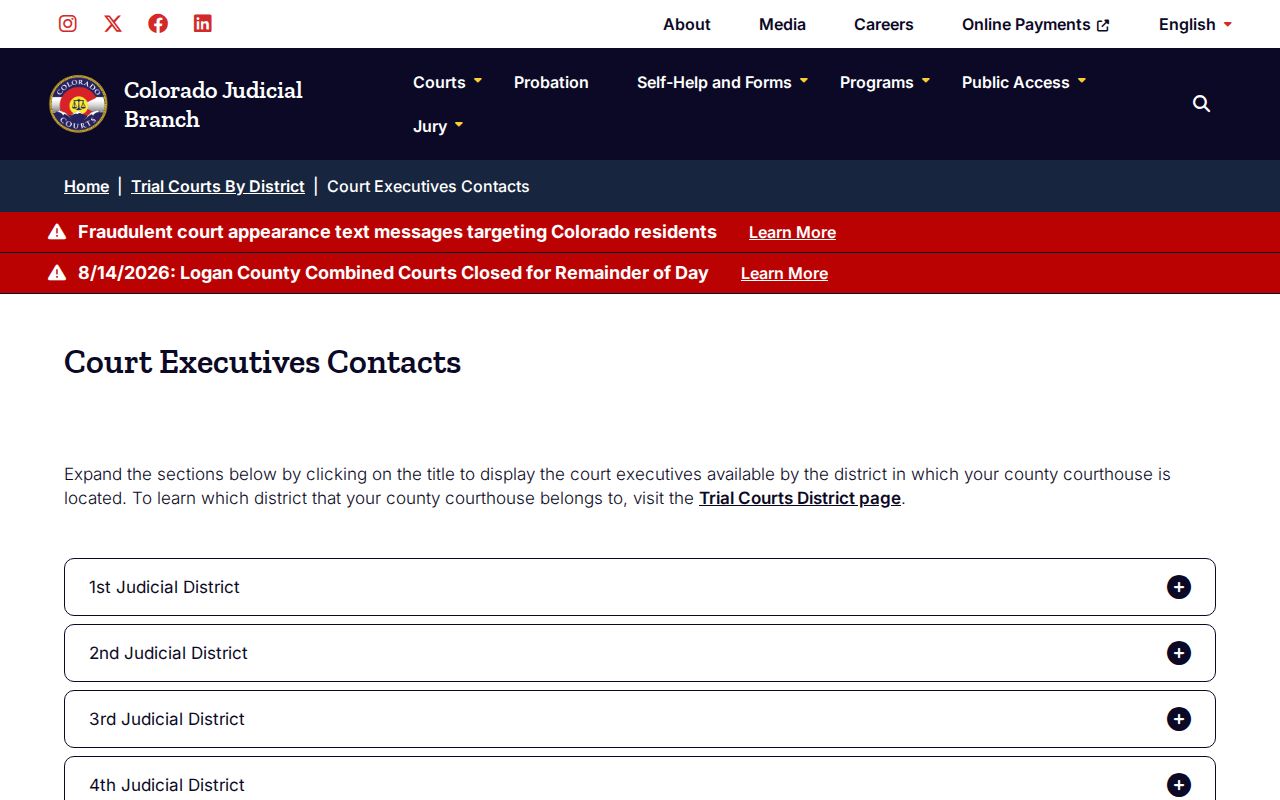 Elbert County court docket 23rd District administration contacts